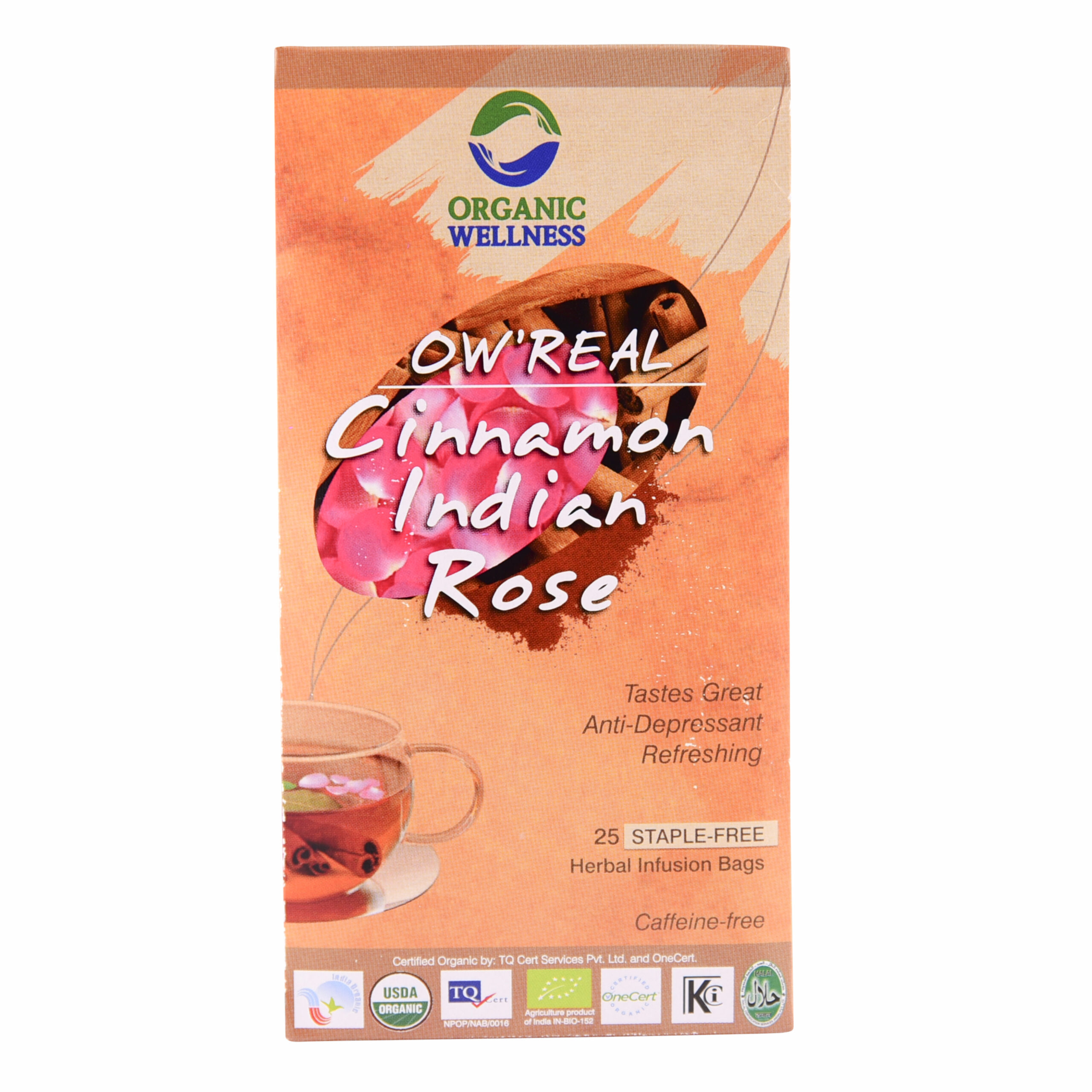 Organic Wellness Cinnamon Indian Rose Tea